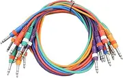 SEISMIC AUDIO - SASPC3 - 10 Pack 3' TRS Jumper Patch Cables - Multiple Colored Cords