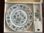 Andrea by Sadek INDIA GARDEN Porcelain Cake Plate & Server 2pc Set Xmas Gift