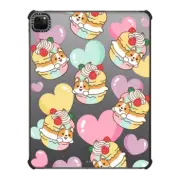iPad Pro 12.9-inch (5th/6th gen) iPad Impact Case Cute Corgi in Pastel Rainbow Macaron with Strawberry & Heart - Kawaii Dog Anime Puppy with Sweet Food & Pink Fruit