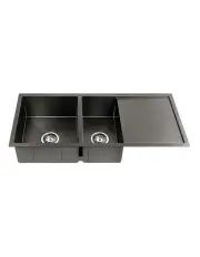 [Cefito] Double Bowl Laundry Stainless Steel Kitchen Sink 100X45CM Silver