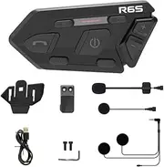 REFENG 1PC Motorcycle Helmet Intercoms 1200m BT Headset Wireless Interphone Waterproof Support Hands-Free Calls Auto-Answer Stereo