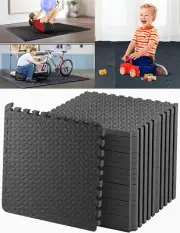 Puzzle Exercise Mat, 20 Tiles Foam Interlocking Exercise Mats - Floor Tiles for