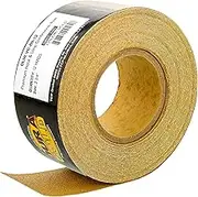 Premium - 80 Grit Gold - Hook & Loop Backing Longboard Continuous Sandpaper Roll, 2-3/4" Wide, 12 Yards Long - for Automotive & Woodworking Air File Long Board Sanders, Hand Sanding Blocks