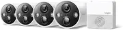 TP-Link Tapo Smart Security Wi-Fi Camera, Wireless, 2K QHD, 4MP, Colour Night Vision, Smart AI Detection and Notification, Light and Sound Alarm, Local Storage, IP65, Hub Included, 4-pack(Tapo C420S4)