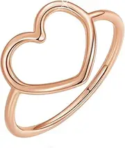 [MUNDELL] Authentic 925 Sterling Silver Heart Finger Ring for Women Original Design Ring Size 6-9
