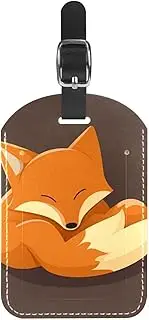[YTYVAGT] Luggage Tag,Luggage Tags for Suitcases,Backpack Suitcase Tags,1-Pc,Brown Background Fox