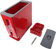 Vomeko Rice Dispenser, 12kg Automatic Rice Storage Bin, Drawer Type Intelligent Measurable Dispenser Rice Bucket,for Cereal Oatmeal Coffee Bean Soybean Corn (Red)
