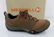 Women's Merrell AZURA JAUNT Hiking Lace Up Sneaker Otter Brown Leather Size 9.5