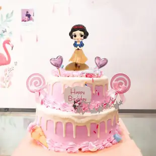 白雪公主小公主美人魚愛麗絲蛋糕裝飾女孩生日派對蛋糕裝飾公仔玩具