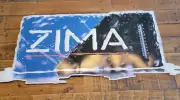ZIMA Thermometer Metal Tin Tacker Malt Liquor Beer Bar Sign Vintage-