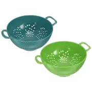 Mini Colander Rice Bowl Drain Basket Fruit Washing Basket-Army Green+Green