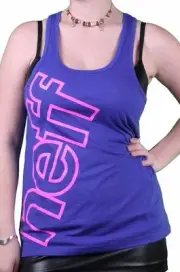 Neff Women's Royal Blue Pink Solidarity Tank Top Shirt