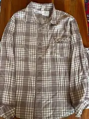 Victoria's Secret Cotton Long Sleeve Button Up PJ Top Sleepwear Plaid XXL NWT