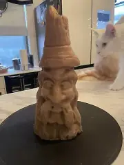 Old Man Wizard Gnome Candle Wizard Hobbit Mystical Halloween 13” Scary Face