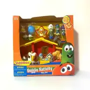 Veggie Tales Veggie Nativity 16 Piece Play Set ©2015 Brand New Factory Sealed