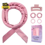 No Heat Overnight Curling Headband for Long Waves, 70" Soft Curl Wrap for Women