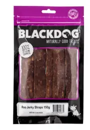 Roo Jerky Straps Dog & Puppy Treats 150 gram pack by Blackdog Pet Foods