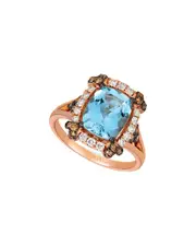 Le Vian 14K Strawberry Gold 2.78 ct. tw. Diamond & Aquamarine Ring