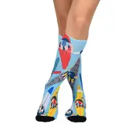 Sierra Socks Color Crew Socks Causal Dress Combed Novelty 1 and 2 Pair