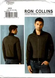 Vogue Designer Sewing Pattern V9290 Ron Collins Men's Jacket Size 40-46