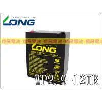 在飛比找蝦皮購物優惠-【彰化員林翔晟電池】-全新 LONG 廣隆電池 WP2.9-