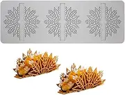 Christmas Tree Lace Mat Snowflake Elk Antlers Shape Mold Sugarcraft Xmas Birthday Party DIY Cake Decorating Tools Impression Chocolate Sugar Baking Mould (Corn_K_11.4 * 4 * 0.12inch)