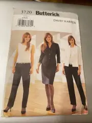 Butterick Pattern 3720 Ms DAVID WARREN Jacket~Top~Skirt~Pants Sz 6 8 10