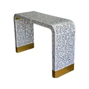 Mother Of Pearl Monochrome Console Table
