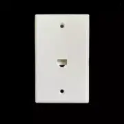 Ethernet Wall Plate CAT6 1-Port RJ45 Single Gang Keystone Network Female White