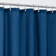 [ALYVIA SPRING] Waterproof Fabric Shower Curtain Liner - Soft & Light-Weight Cloth Shower Liner, 3 Bottom Magnets, Hotel Quality & Machine Washable - Standard Size 72x72, Navy Blue