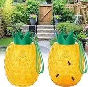 Wasp Trap Outdoor Hanging, 2pack Bee Traps Catcher, Outdoor Hanging Non-Toxic Reusable Hornet Yellow Jacket Trap Hanging
