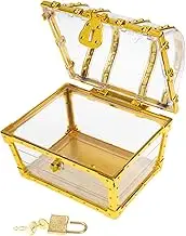 Gatuida Pirate Treasure Chest Toy Plastic Treasure Box Large Jewelry Storage Organizer Pirate Toys