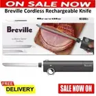 Breville Cordless Knife Carving Meat Cheese Bread Slicer Serrated Blades Kitchen