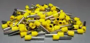 25/50/100Pcs E6018 10AWG 6mm² YELLOW Insulated Ferrule Bootlace Terminals Crimp