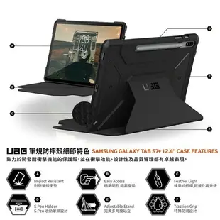 【UAG】Galaxy Tab S7+耐衝擊保護殼 S7 plus美國軍規 防摔殼 平板殼 保護套 皮套 強強滾生活