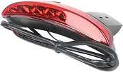 Indicators Flowing Turn Signal Motorcycle Rear Chopped Fender Edge Red - Brake Tail Light Turn Signal W/ 5 Wires for Harley Sportster XL 883 1200 Cafe Racer Turn Signal Indicator (Color : Red)
