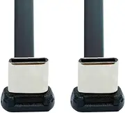USB C Short Flat Cable USB 2.0 Type C Dual 90 Degree Angled PD 65W Fast Charge Data Extension Cable 70MM