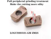 Stainless steel 10PCS LOGU030310-GM ZM25 Fast Feed Carbide Milling Inserts MFH03