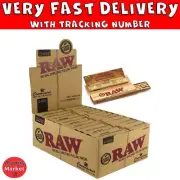 Raw Classic King Size Slim Rolling Papers + Pre Rolled Tips 1x Full Box 24 Packs