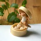 Cute cat Statue Funny Figurine Ornament Home Garden Lawn Decor #