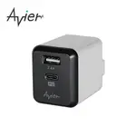 U商店-AVIER PD3.0+2.4A USB 電源供應器 / 太空灰