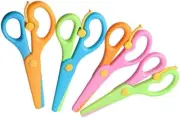 4 Pcs Children Safety Scissors, Pre-School Art Craft Scissors for Preschool Trai