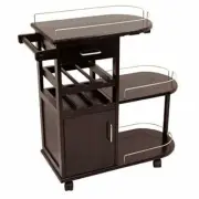 Home Mini Bar for Liquor Cart Dark Wood Accessories Liqour Small Alcohol Drink