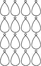 uxcell 32 Pcs Open Bezel, Teardrop Resin Bezels Pendants Open Back Bezels Metal Hollow Frame Charm for DIY Resin Crafts Earrings Jewelry Making, Black