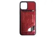 Pierre Cardin Gen. Leather Wallet Case w Card Holder Stand for iPhone 11 Pro Red