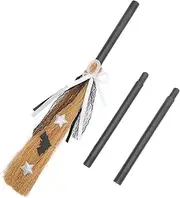 GAROZATION Unique Gothic Witch Broomstick Halloween Decorations Witch Costume Accessory Safe for Boys and Girls