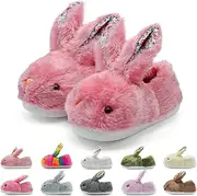 [vinnercoco] Bunny Slippers for Women, Cute Animal Fluffy Slippers Fuzzy House Shoes Plush Warm Winter Slippers Rabbit Home Bedroom Shoes Indoor & Outdoor