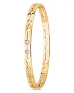 Dihn Van 18K Yellow Gold Pulse Diamond Bangle Bracelet
