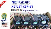 4x Quiet version Replacement Fans for Netgear XS728T XS748T