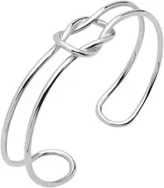 [Treasure Bay] TreasureBay Classic Handcrafted 925 Sterling Silver Bangle Bracelet for Women